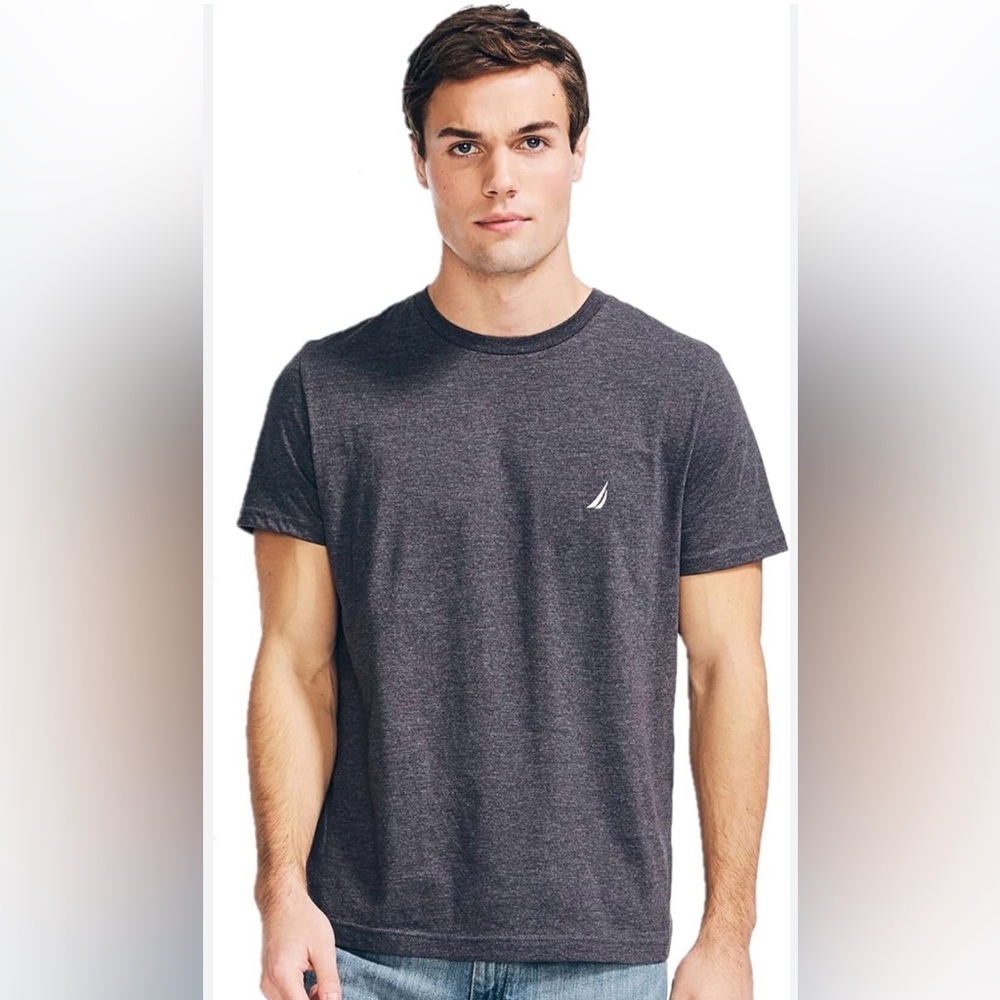 NWT Nautica Heather Gray Crewneck Sleepwear T-Shirt Short Sleeve Sz Medium